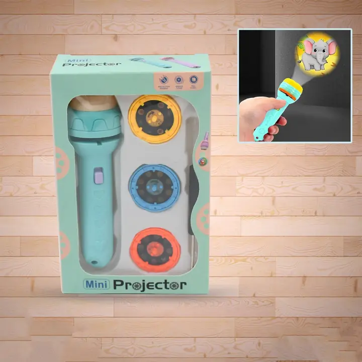 Mini Slide Projector For Kids With 3 Slide And Animated Pattern Flashlight Torch For Kids Projector