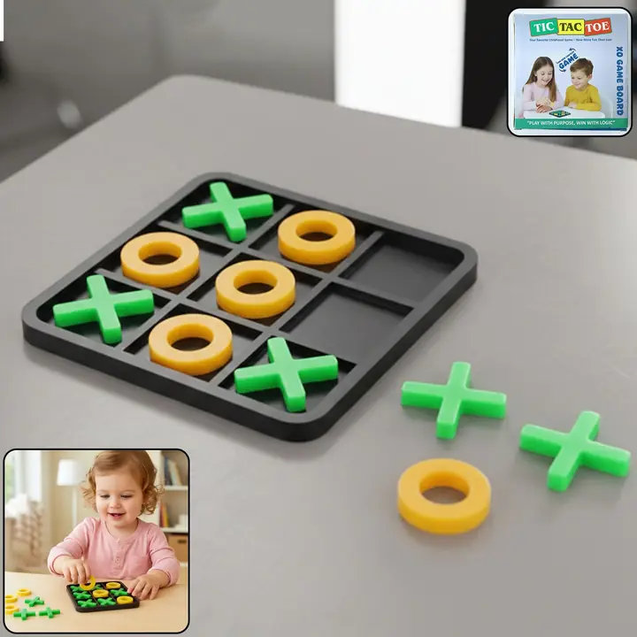 Classic Tic Tac Toe Board Game (1 Set )