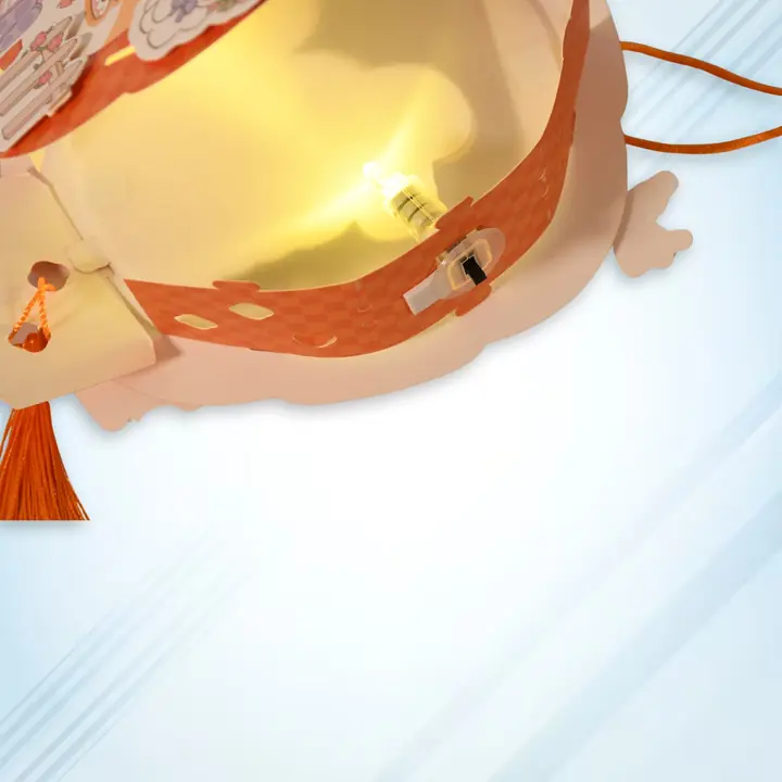 DIY Traditional Lanterns Handmade Cartoon Paper Lanterns Antique Portable Lantern Hollow-out