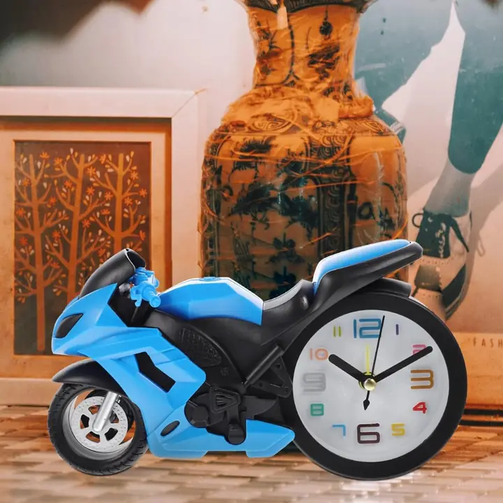 Fashioned Alarm Clock Novelty Retro Motorcycle Motorbike Engine Style Clocks Alarm Clock Desktop