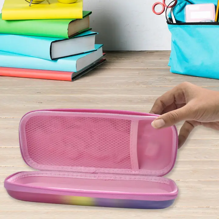 Cartoon Zipper Compass Box Pencil Box (1 Pc)