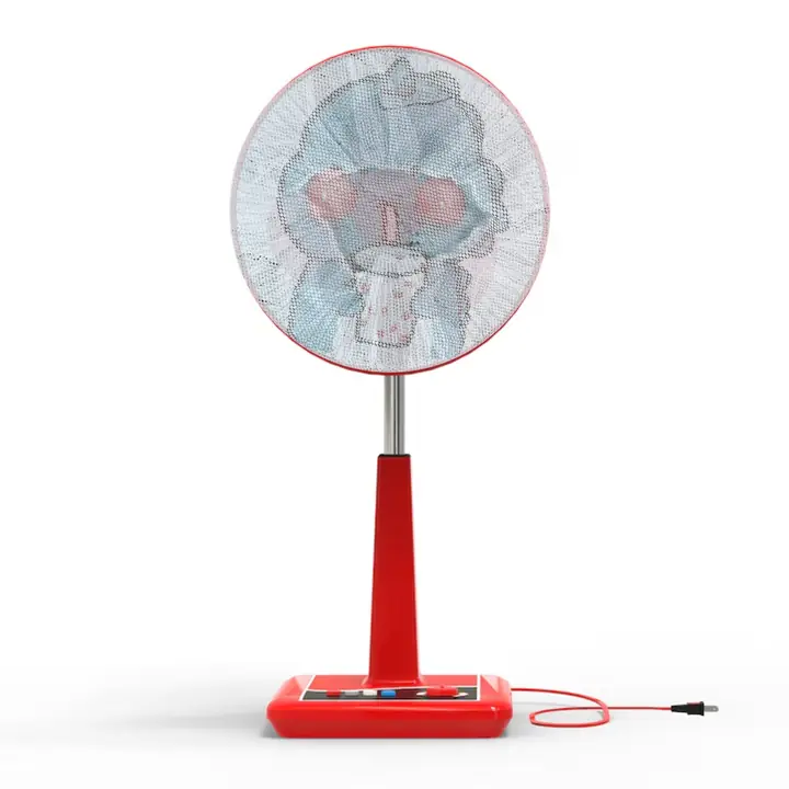 Cute Cartoon Character Fabric Mesh Fan Cover (1 Pc Mix Design)
