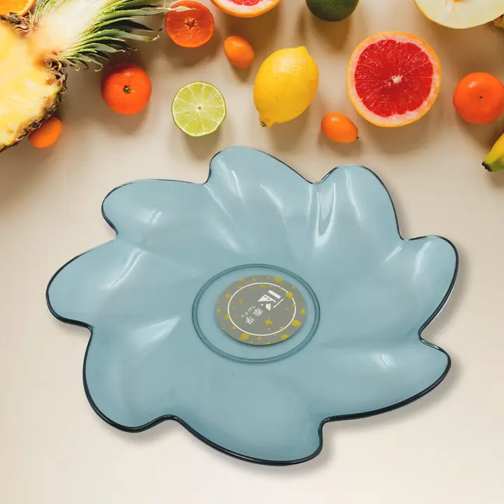 Flower Shape Plastic Dinner Fruit Plate Tray Snacks Breakfast Plate Friendly Plastic Plate For Kids (1 Pc)