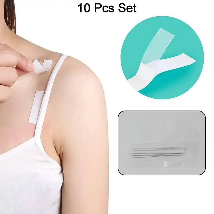 Waterproof Anti-skid Disposable Double Sided 10 Adhesive Transparent Clear Medical Tape For (10 Pcs Set)