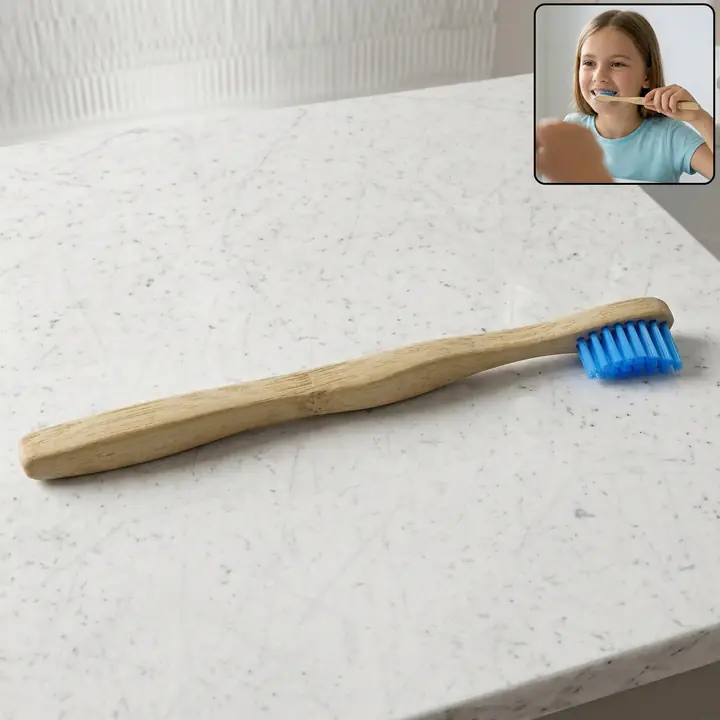 Sustainable Wooden Handle Toothbrush With Soft Bristles (1 Pc)