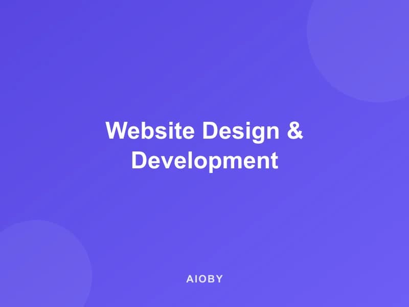 Website Design & Development